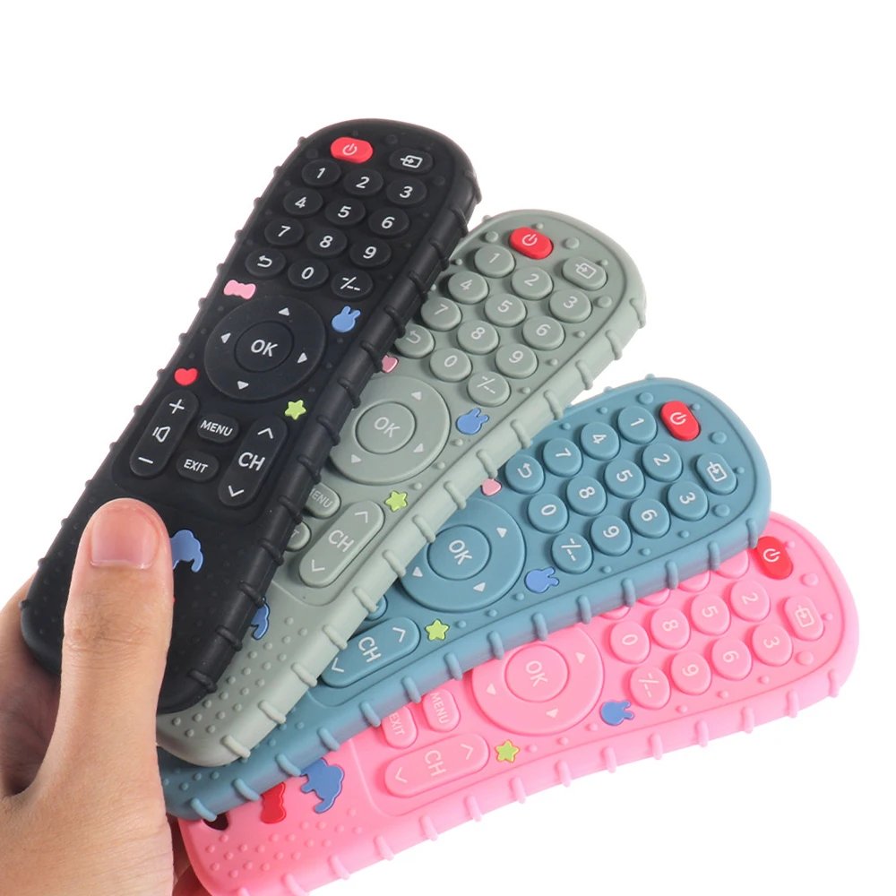 1PC silikonowe zabawki dla dzieci pilot do telewizora kształt gryzak zabawka BPA Free silikonowe ząbkowanie… 1PC silikonowe zabawki dla dzieci pilot do telewizora kształt gryzak zabawka BPA Free silikonowe ząbkowanie…
