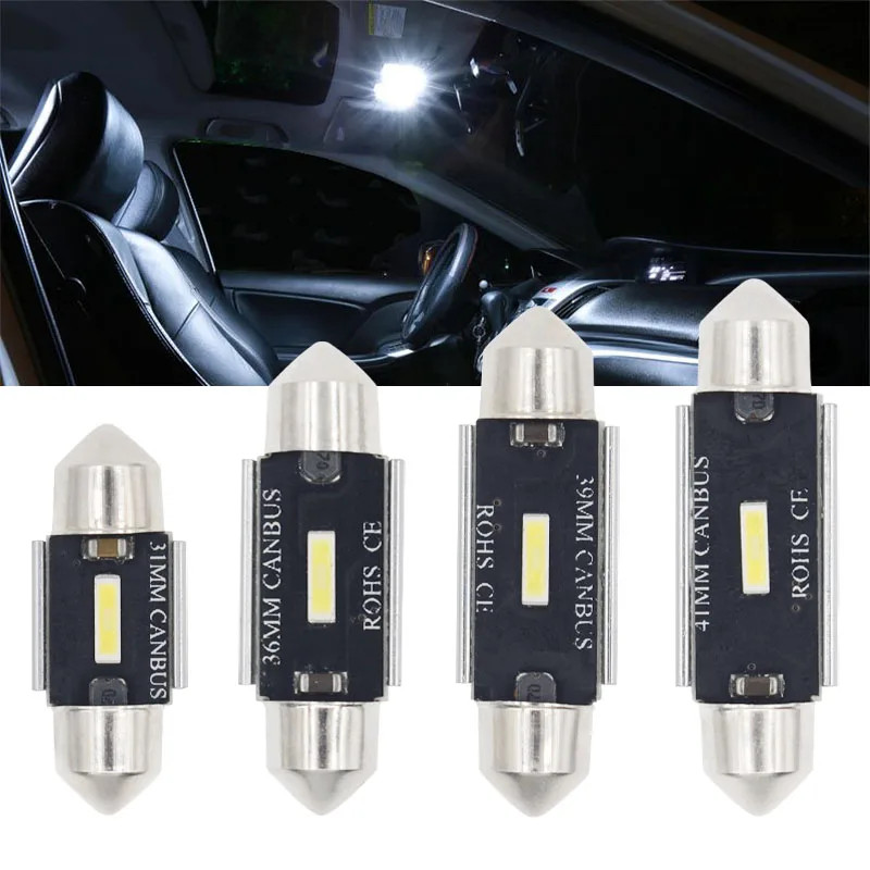 1szt Samochód CANBUS C5W Led Festoon 31mm 36mm 39mm 41mm 1860 1LED CSP Oświetlenie tablicy rejestracyjnej…