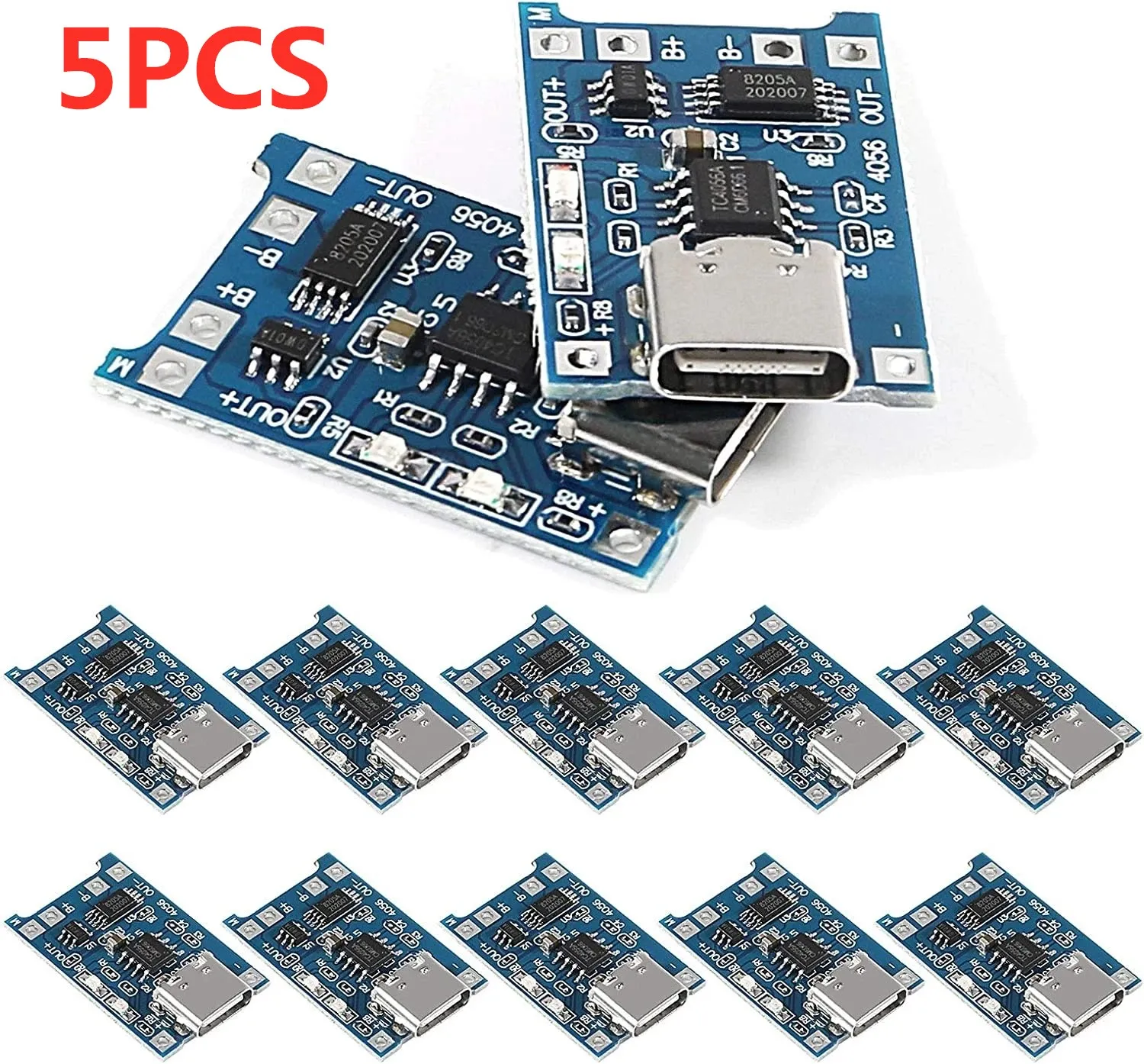 2/5 szt. Typ-C Micro Mini 5V1A 18650 TP4056 moduł ładowarki baterii litowej płytka ładująca z ochroną podwójne…