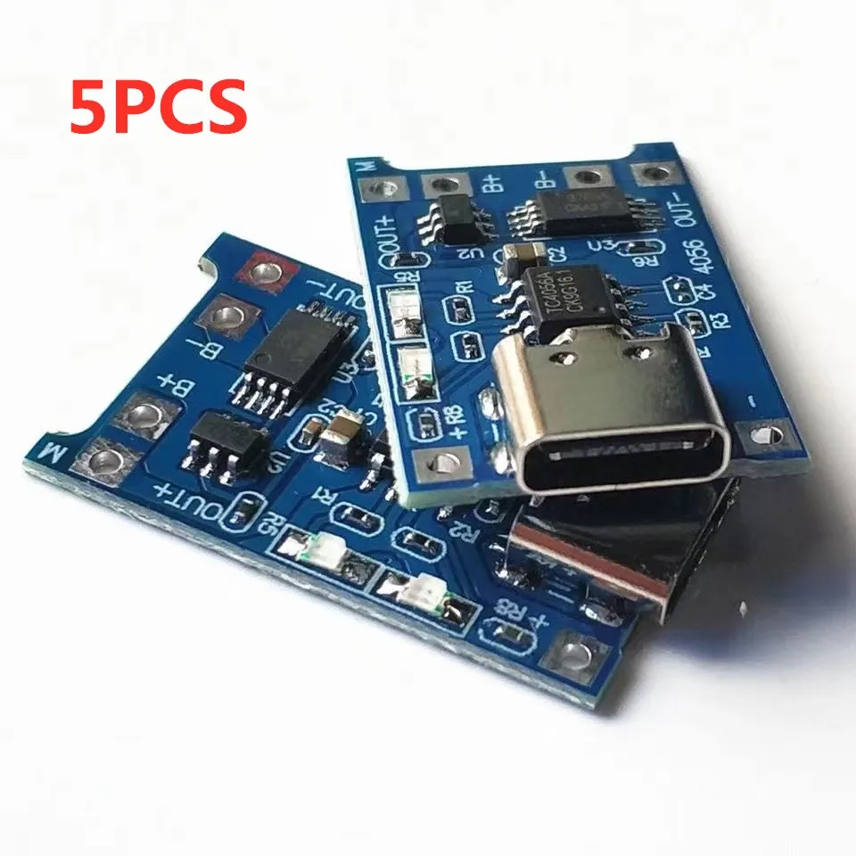 2/5 sztuk 5V 1A Micro/Type-c/Mini 18650 TP4056 moduł ładowarki baterii litowej płytka ładująca z ochroną…