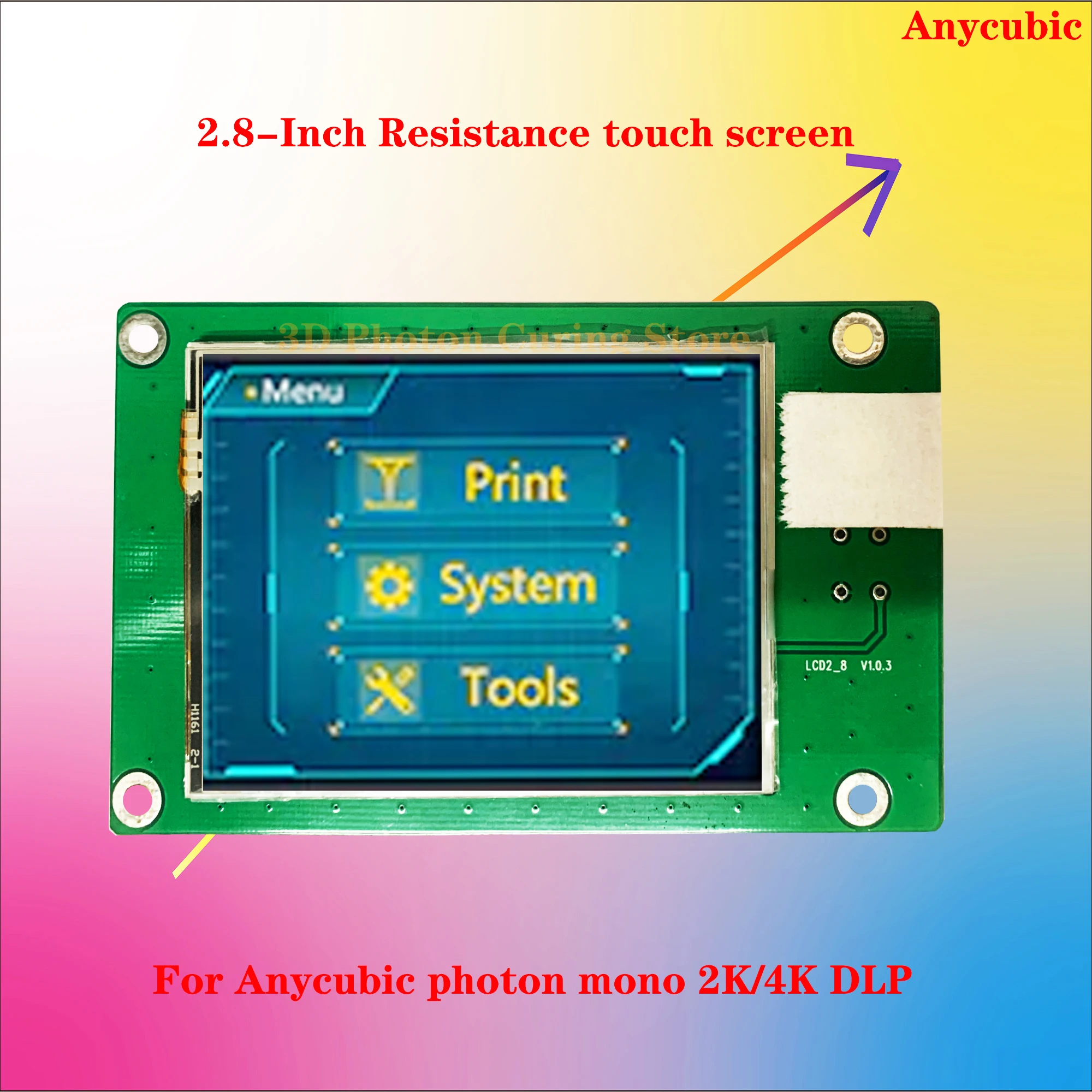 2.8-Inch 3D Printer Touch Screen for Anycubic Photon Mono 2K/4K SE Control UI Icon Interface Operation Display…