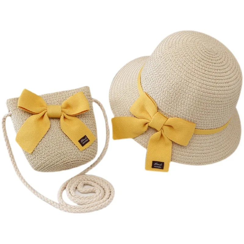 2-częściowy zestaw letnich słomkowych kapeluszy z torbą dla dziewczynek Casual Bowknot Sunhat Children… 2-częściowy zestaw letnich słomkowych kapeluszy z torbą dla dziewczynek Casual Bowknot Sunhat Children…