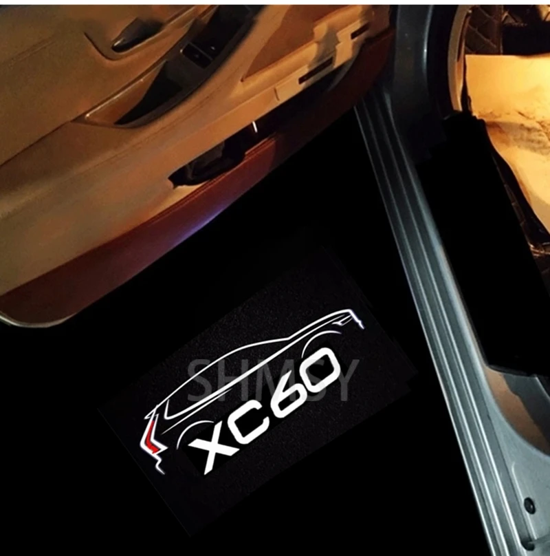 2 szt. Akcesoria projektora lampka grzecznościowa LED do drzwi samochodu z cieniem do 2009 Volvo XC60 2010…