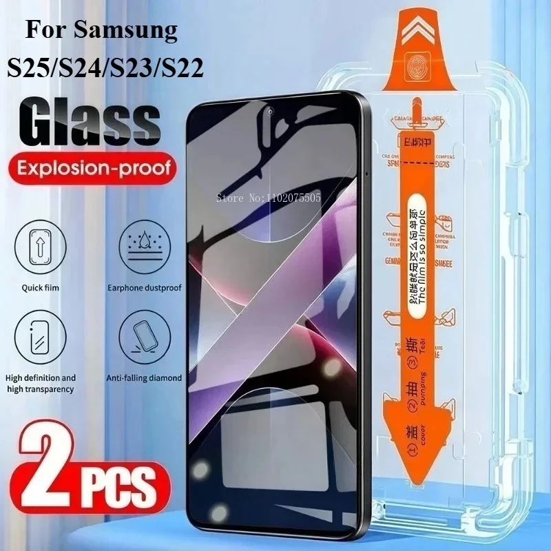2 szt. Bezpyłowa, łatwa instalacja Szkło hartowane do Samsung Galaxy S24/S25 Ultra S21Plus S20/S23/S22 Ultra…