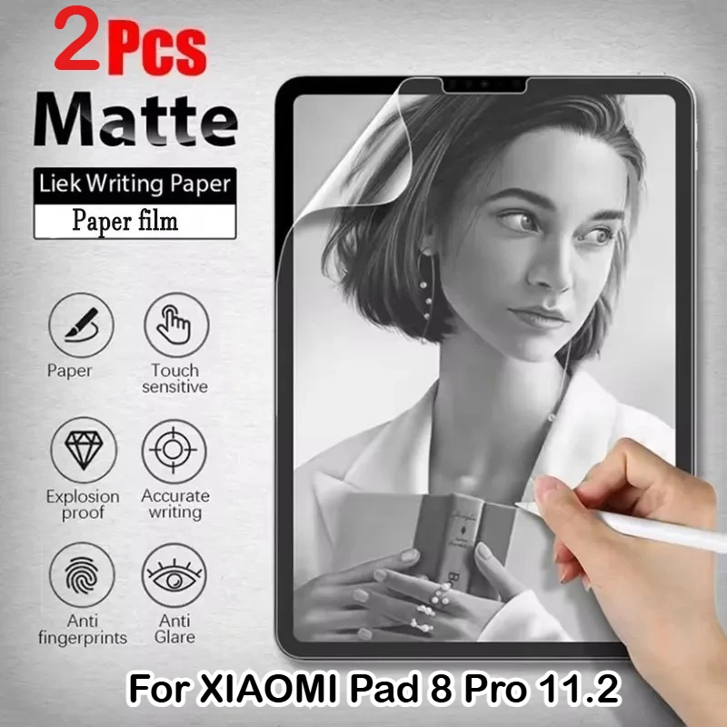 2 szt. Matowa folia o fakturze papieru do Xiaomi MIPad 8 Pro 11.2 Mini 5 6 7 6S Pro 12.4 2025 Redmi K Pad…
