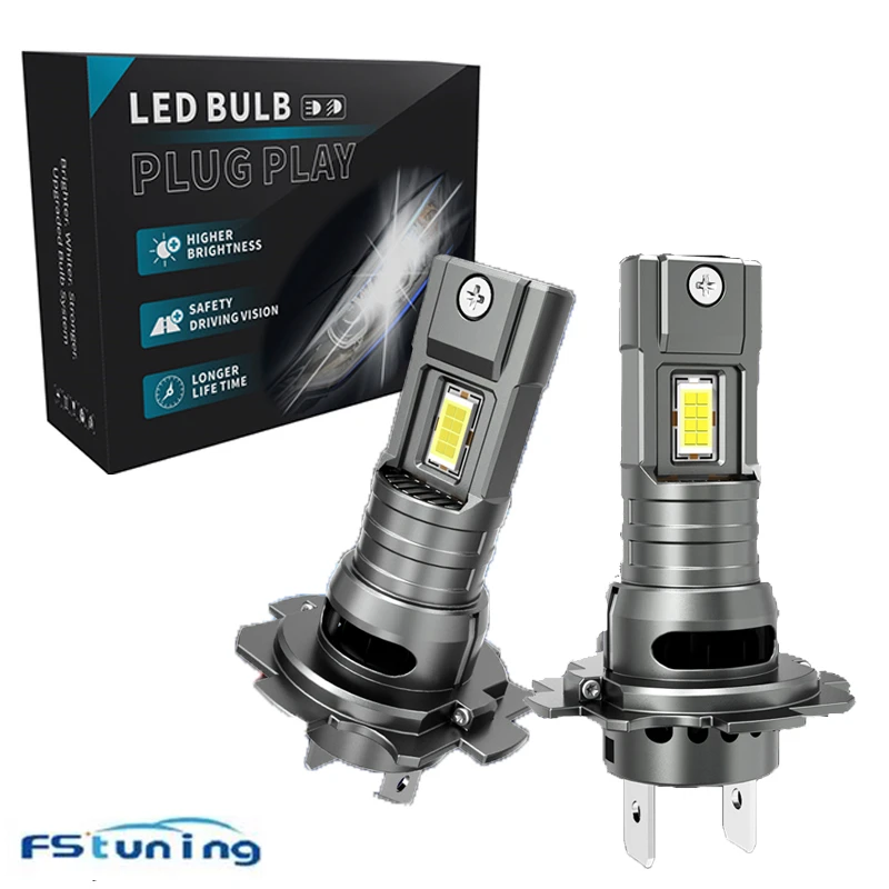 2 szt. Żarówka LED H7 60W 16000LM CSP 3570 H7 LED Canbus Biała 6000K H7 Samochodowa Lampa LED M2P