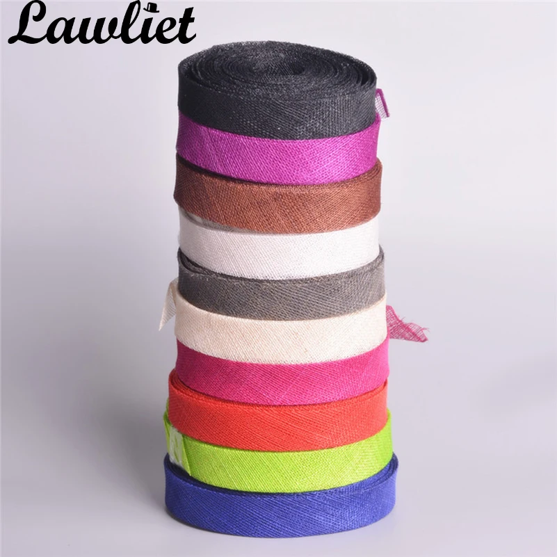 2 sztuk 3cm szerokość Sinamay wstążka DIY Handmade Millinery kapelusze Fascinator materiał do produkcji dostaw…