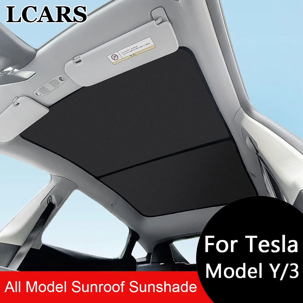 2 SZTUKI do Tesla Model 3/Y/3 Highland/Y Juniper Ice Cloth Buckle Shades do szklanego dachu przedniego i…