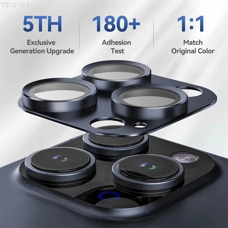 2 sztuki Metalowy obiektyw aparatu ze stopu 9H Szkło hartowane do iPhone’a 11 12 13 mini 14 15 16 Pro Max Plus…