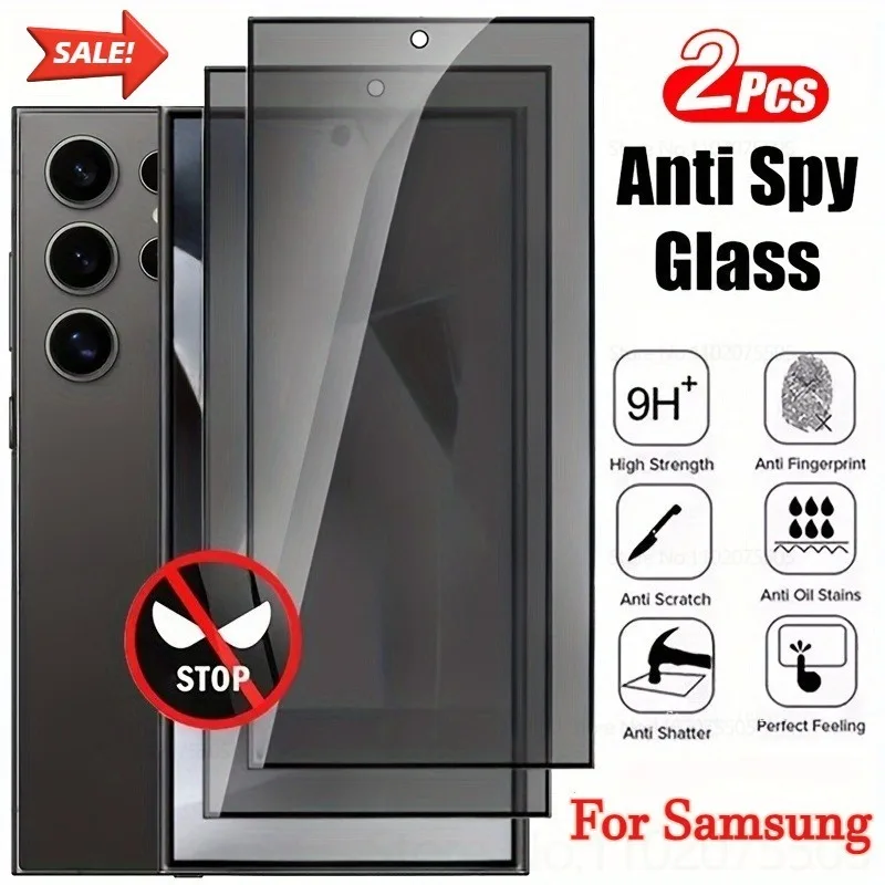 2 sztuki szkła hartowanego chroniącego ekran przed nadzorem dla Samsung Galaxy S22 S23 Ultra S20FE S21 Plus…