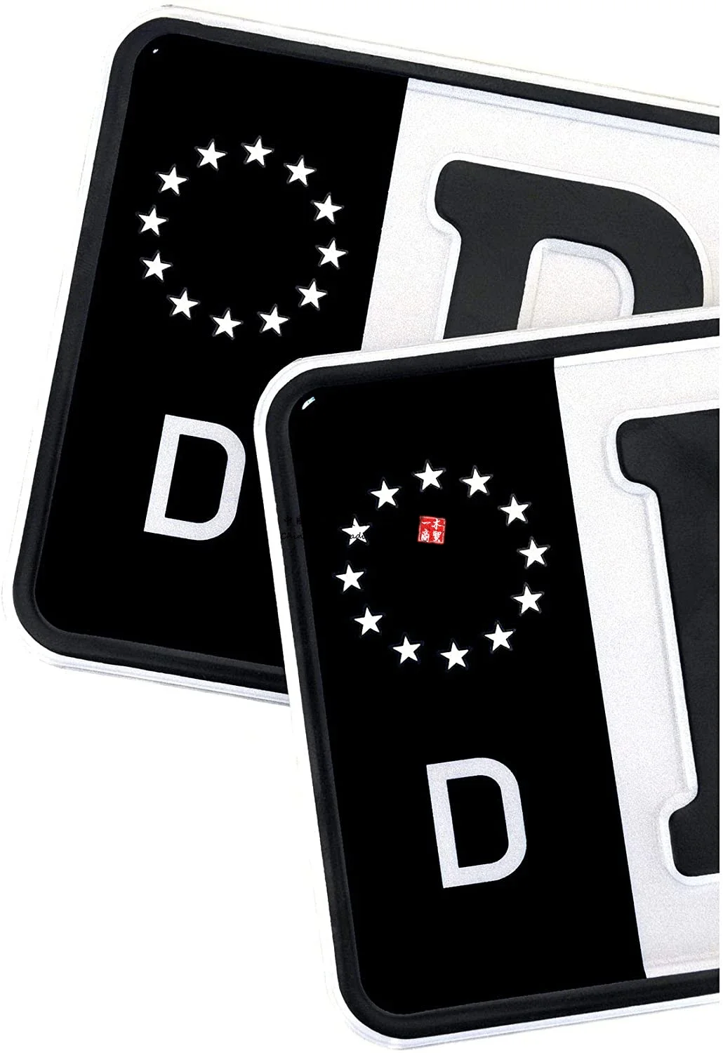 2 x Tablica rejestracyjna Czarna Naklejka D E GB NL PL DK CZ SK EU Folia polowa Czarny Samochód Przyczepa… 2 x Tablica rejestracyjna Czarna Naklejka D E GB NL PL DK CZ SK EU Folia polowa Czarny Samochód Przyczepa…