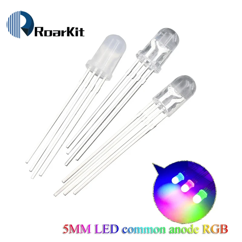 20/100 szt. 4pin 5mm lampa diody Led RGB trójkolorowa okrągła wspólna katoda/anoda LED F5 dioda… 20/100 szt. 4pin 5mm lampa diody Led RGB trójkolorowa okrągła wspólna katoda/anoda LED F5 dioda…