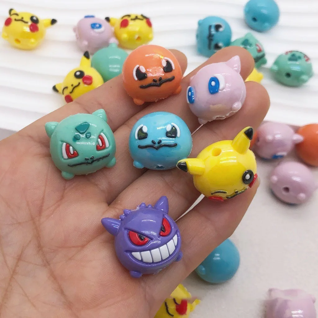 20 szt. silikonowych koralików Pokemon z otworem przelotowym do samodzielnego wykonania łańcuszków do… 20 szt. silikonowych koralików Pokemon z otworem przelotowym do samodzielnego wykonania łańcuszków do…