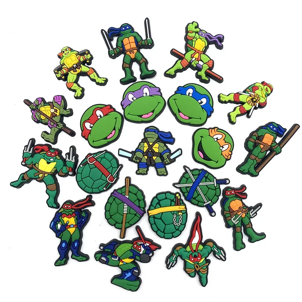 20 sztuk Cartoon Ninja Turtle Series zawieszki do butów na drewniaki Bubble slajdy sandały pcv ozdoby do butów… 20 sztuk Cartoon Ninja Turtle Series zawieszki do butów na drewniaki Bubble slajdy sandały pcv ozdoby do butów…