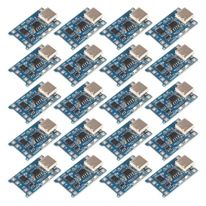20 sztuk TP4056 1A 5V moduł tablicy ładującej baterię litową Micro USB/type-c interfejs ochrona ładowania 2 w… 20 sztuk TP4056 1A 5V moduł tablicy ładującej baterię litową Micro USB/type-c interfejs ochrona ładowania 2 w…