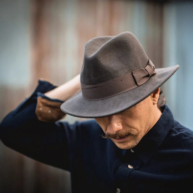 2022 Nowa moda Męski kapelusz Fedoras Damski kapelusz jazzowy z kokardą Elegancka wiosenna czarna wełniana… 2022 Nowa moda Męski kapelusz Fedoras Damski kapelusz jazzowy z kokardą Elegancka wiosenna czarna wełniana…