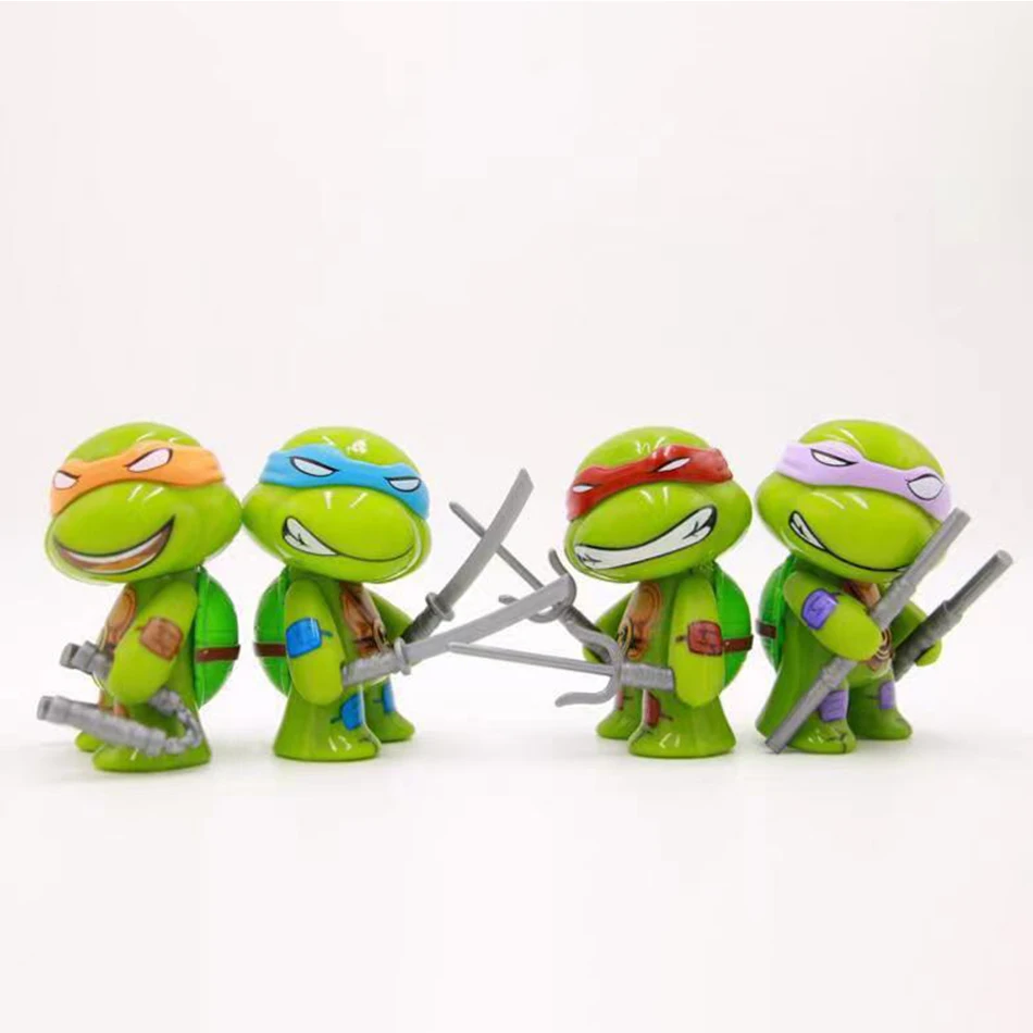 2024 nowa figurka ninja Turtle TMNT 4szt z ruchomymi przegubami Urodziny dla dzieci Dzieci Boże Narodzenie