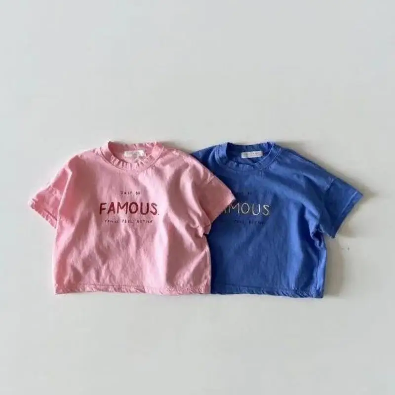 2025 Summer New Baby Short Sleeve T Shirt Boy Girls Letter Print T Shirt Cotton Kids Tee Infant Cute T Shirt… 2025 Summer New Baby Short Sleeve T Shirt Boy Girls Letter Print T Shirt Cotton Kids Tee Infant Cute T Shirt…