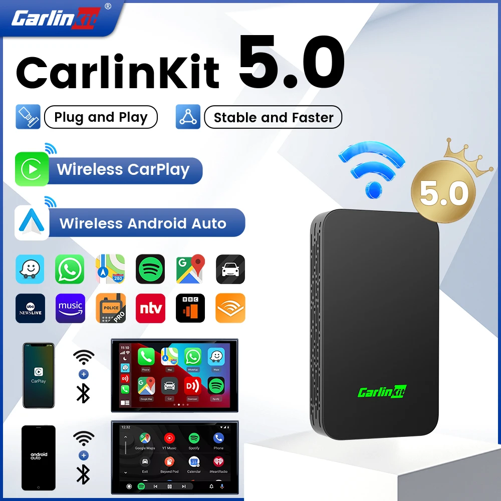 2026 CarlinKit 5.0 2Air bezprzewodowy Android Auto Box przenośny klucz bezprzewodowy CarPlay do radia… 2026 CarlinKit 5.0 2Air bezprzewodowy Android Auto Box przenośny klucz bezprzewodowy CarPlay do radia…