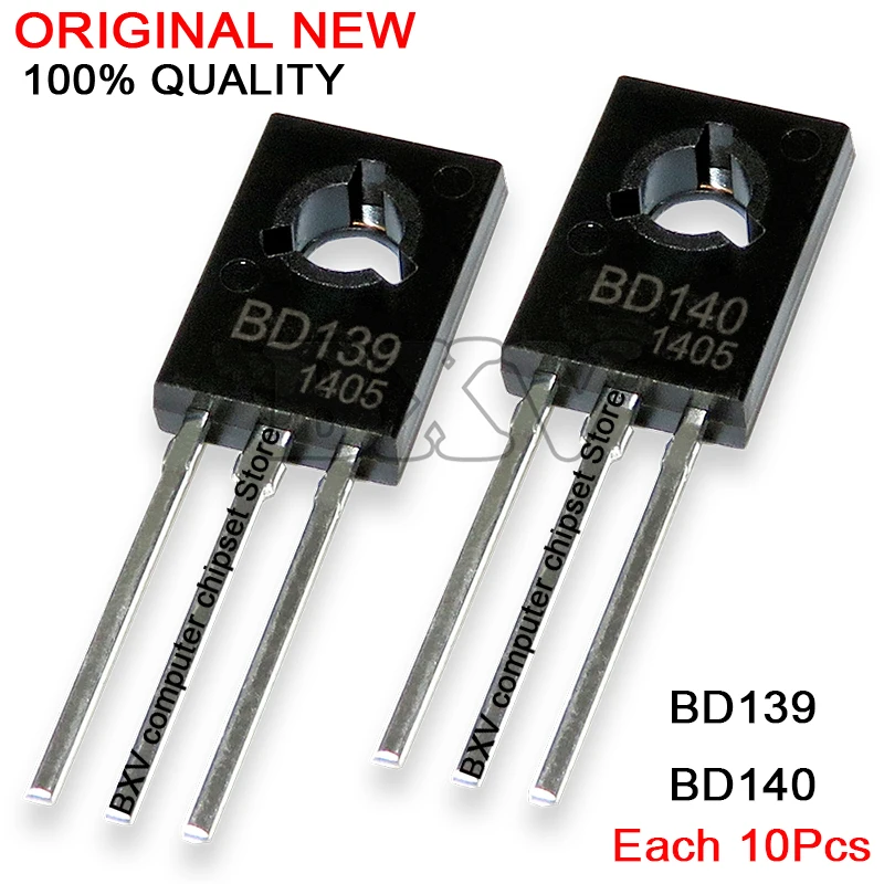 20PCS BD139 BD140 10Pair (10PCS BD139 + 10PCS BD140 ) TO126 TO-126 nowy regulator napięcia IC 20PCS BD139 BD140 10Pair (10PCS BD139 + 10PCS BD140 ) TO126 TO-126 nowy regulator napięcia IC