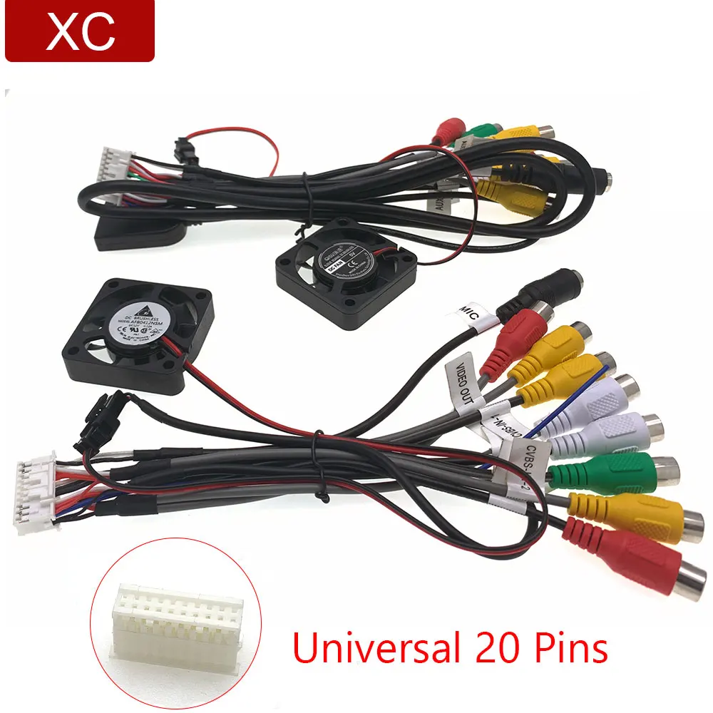 20Pin wentylator chłodzący samochodowe Stereo Radio CD wyjście RCA Adapter do wiązki przewodów kabel 4G SIM… 20Pin wentylator chłodzący samochodowe Stereo Radio CD wyjście RCA Adapter do wiązki przewodów kabel 4G SIM…