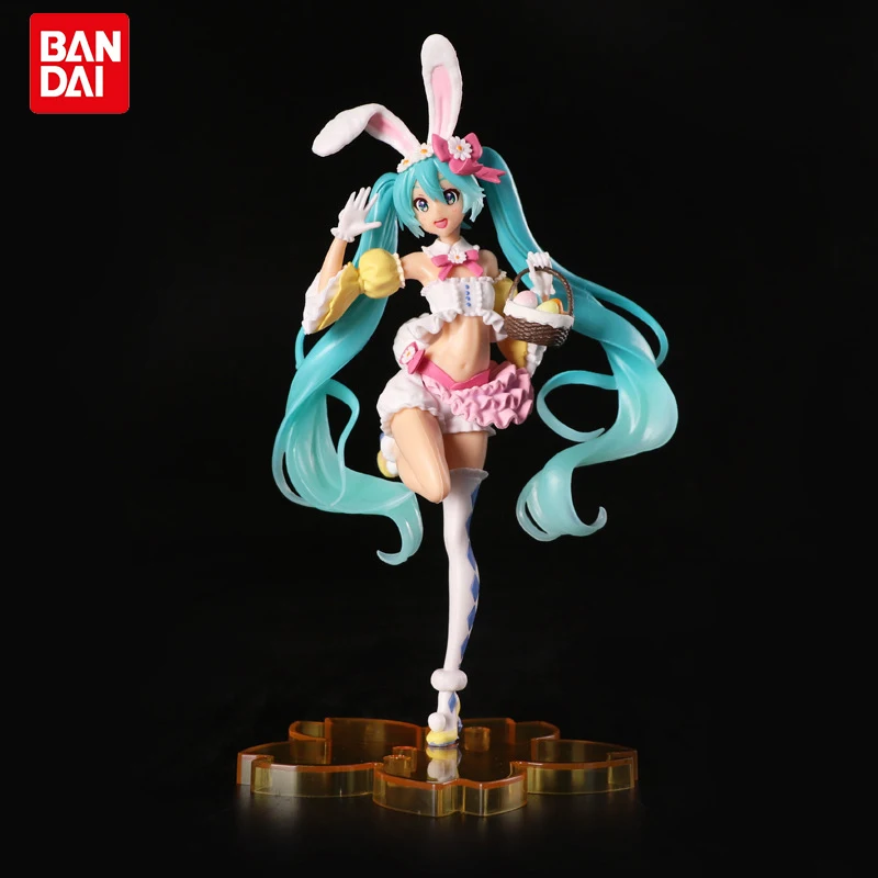 23CM Hatsune Miku Anime rysunek Kawaii Model z pcv lalki figurki królicze uszy zbieraj ozdoby zabawki…