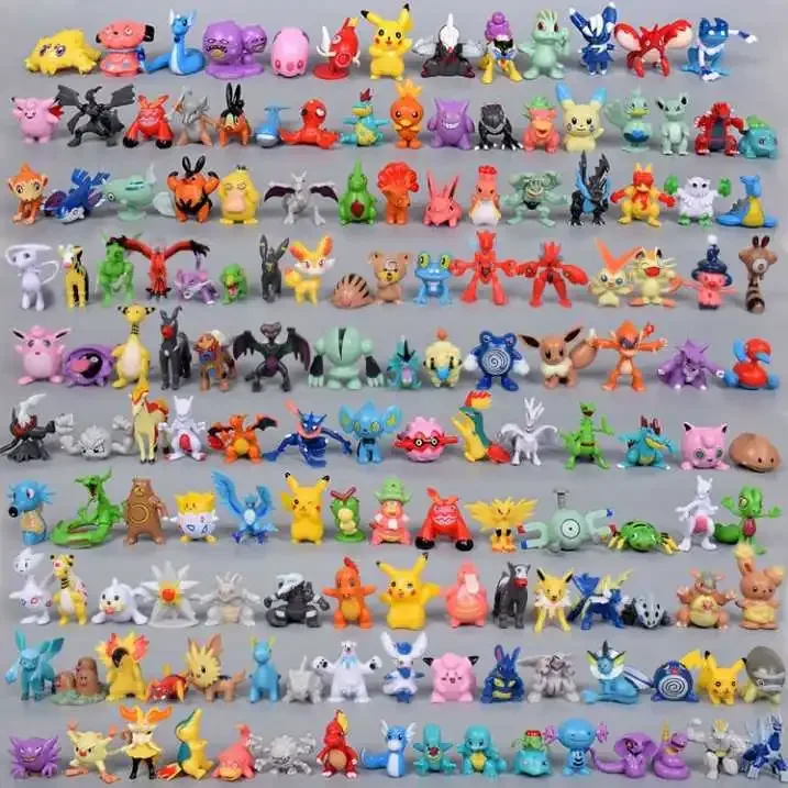 24-144 szt. Figurki Pokemon, Model Pikachu, Lalki Anime 2-3 cm, Ozdobne Dekoracje, Nie Powtarzające Się Mini…