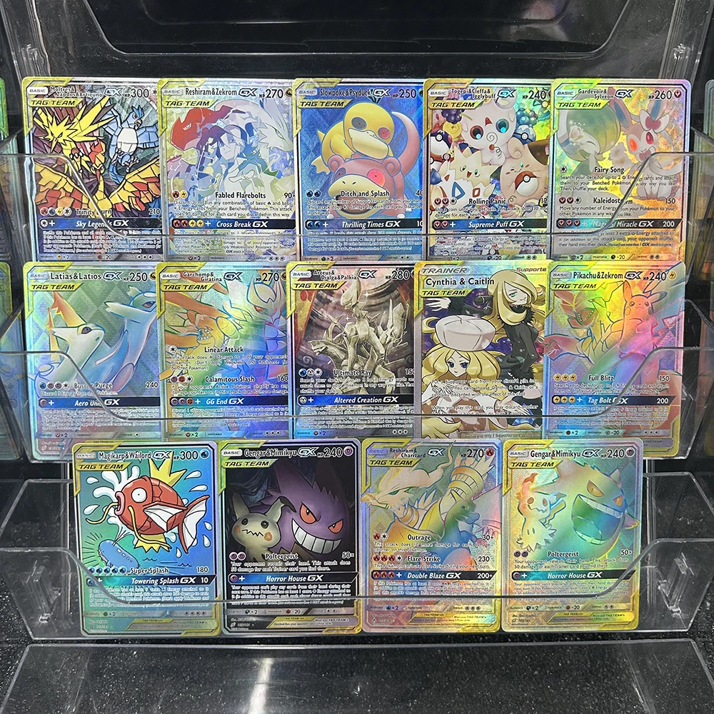 26 Nowych Projektów DIY PTCG TCG Kolekcja Kart Kreskówkowych TAG TEAM Latios Latias Gengar Karta Angielska…