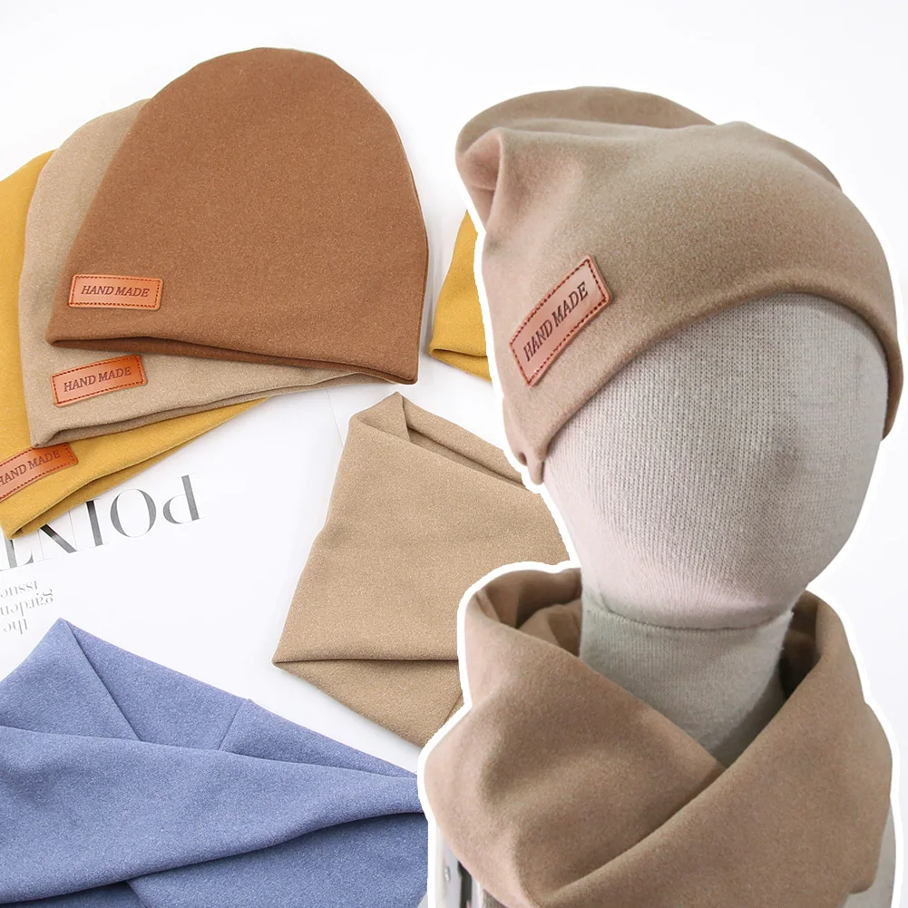 2Pcs/Lot Faux Cashmere Baby Turban Hats Scarf Set Newborn Kids Leather Stick Winter Double Layers Caps Bonnets… 2Pcs/Lot Faux Cashmere Baby Turban Hats Scarf Set Newborn Kids Leather Stick Winter Double Layers Caps Bonnets…