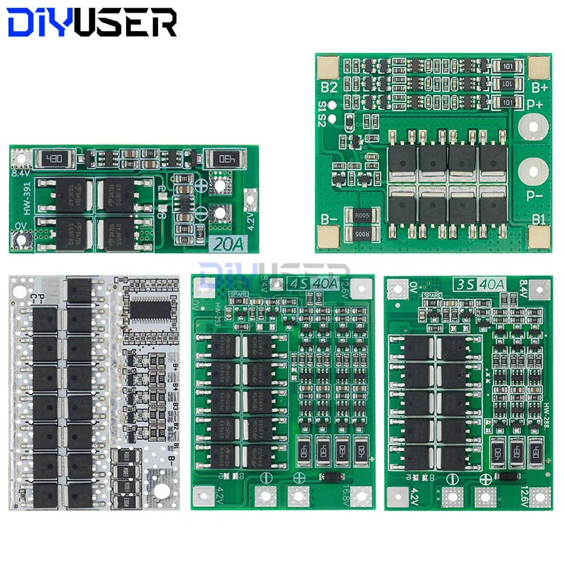 2S 3S 4S 5S Akumulator litowo-jonowy 18650 Ładowarka BMS 20A 25A 30A 40A 60A 100A Płytka zabezpieczająca z…