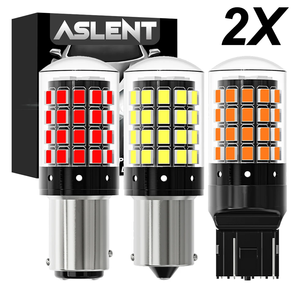 2szt 1156 BA15S P21W BAU15S PY21W 7443 W21/5W T20 7440 W21W WY21W 1157 P21/5W BAY15D 54 Żarówki LED CanBus…
