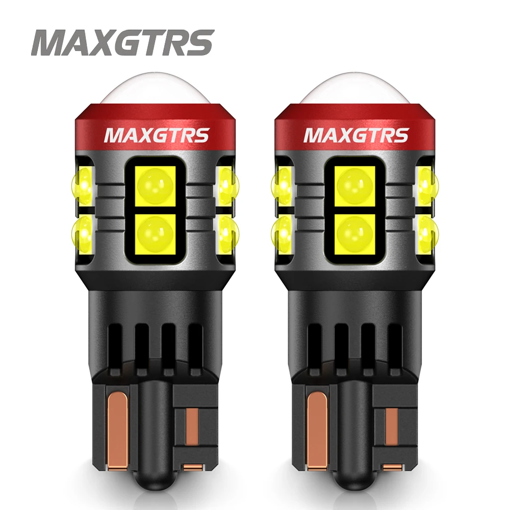 2x Żarówki LED T10 W5W 5W do wnętrza samochodu 12V Super Jasne 3030 Chipów 194 168 Auto Białe 6000K Lampki…