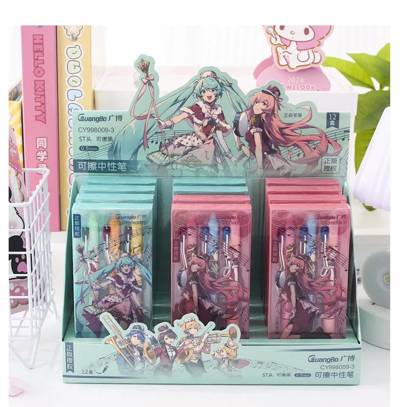 3/12 SZT. długopisów żelowych z motywem Hatsune Miku, wymazywalne, anime, 0.5mm, czarny tusz, długopis… 3/12 SZT. długopisów żelowych z motywem Hatsune Miku, wymazywalne, anime, 0.5mm, czarny tusz, długopis…