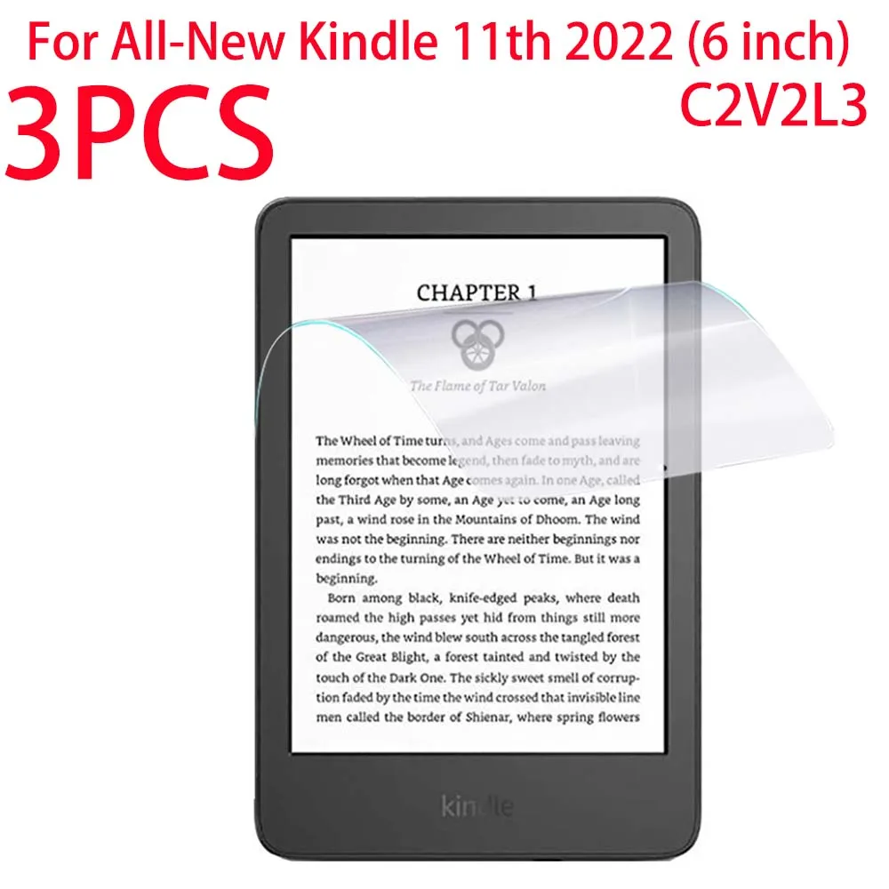 3 szt. Miękka folia ochronna na ekran PET do Kindle 11. generacji 2022, 6 cali C2V2L3, folia ochronna do…