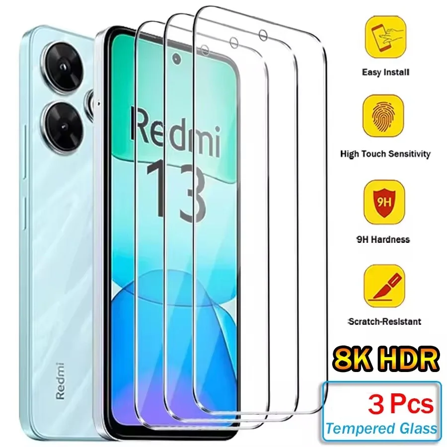3 szt. Szkło hartowane do Redmi Note 13 4G 5G Pro Screen Protector 3 szt. Szkło hartowane do Redmi Note 13 4G 5G Pro Screen Protector
