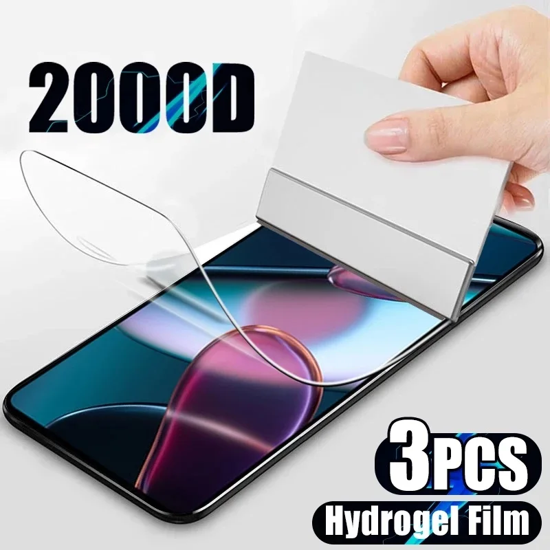 3 sztuki folii hydrożelowej do Motorola G56 G86 G15 G05 G34 G64 G84 E14 E15 G45 G75, ochraniacz ekranu