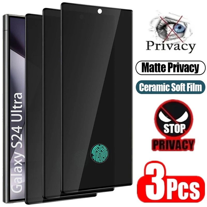 3 sztuki matowej ceramicznej osłony ekranu do Samsung Galaxy S21 S20 S22 S23 S24 Ultra Note 20 10 S8 S9 S10…