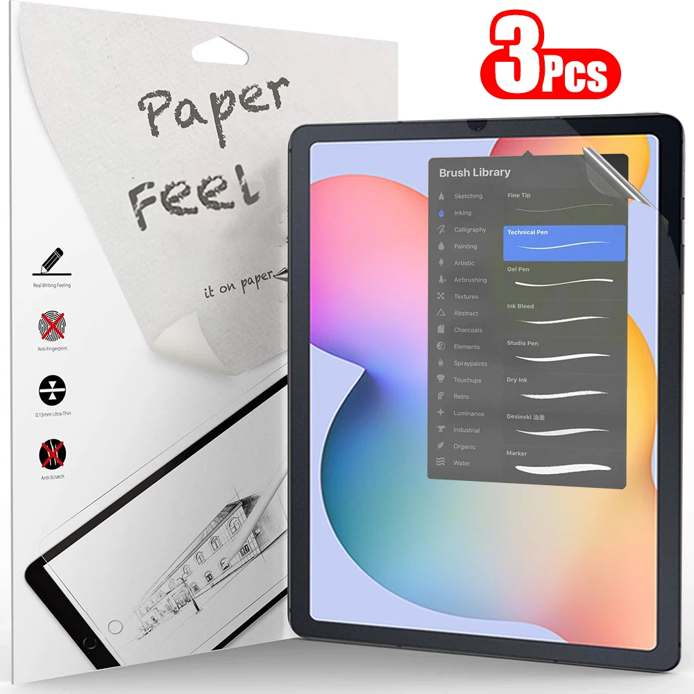 3 sztuki papierowych ochraniaczy ekranu do Samsung Galaxy Tab S7 S8 S9 Plus Ultra Samsung tab S6 Lite s7 s9 fe…