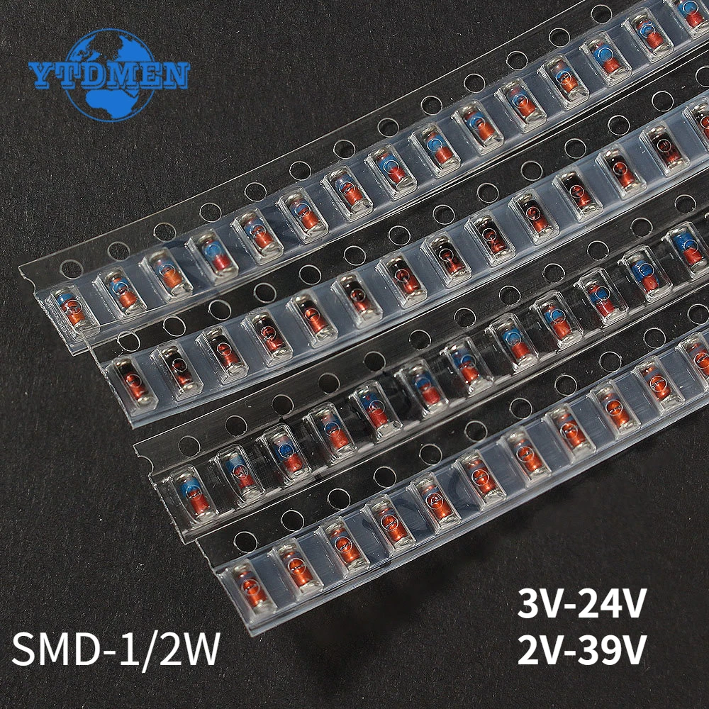 300 szt. Zestaw diod Zenera SMD LL34 0,5 W 1/2 W 3 V-24 V 2 V-39 V Zestaw diod SMD 1N4148 300 szt. Zestaw diod Zenera SMD LL34 0,5 W 1/2 W 3 V-24 V 2 V-39 V Zestaw diod SMD 1N4148