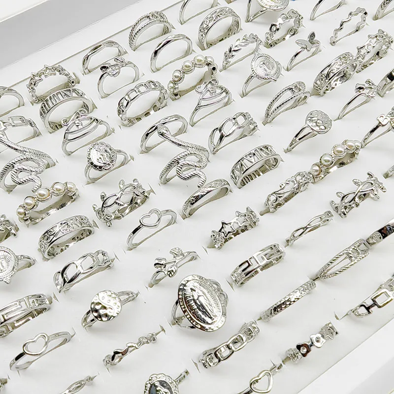 30pcs/Lot Mix Style Pearl Silver Color Finger Rings Animal Snake Chain Hollow Leaf Party Jewelry Girl Love… 30pcs/Lot Mix Style Pearl Silver Color Finger Rings Animal Snake Chain Hollow Leaf Party Jewelry Girl Love…