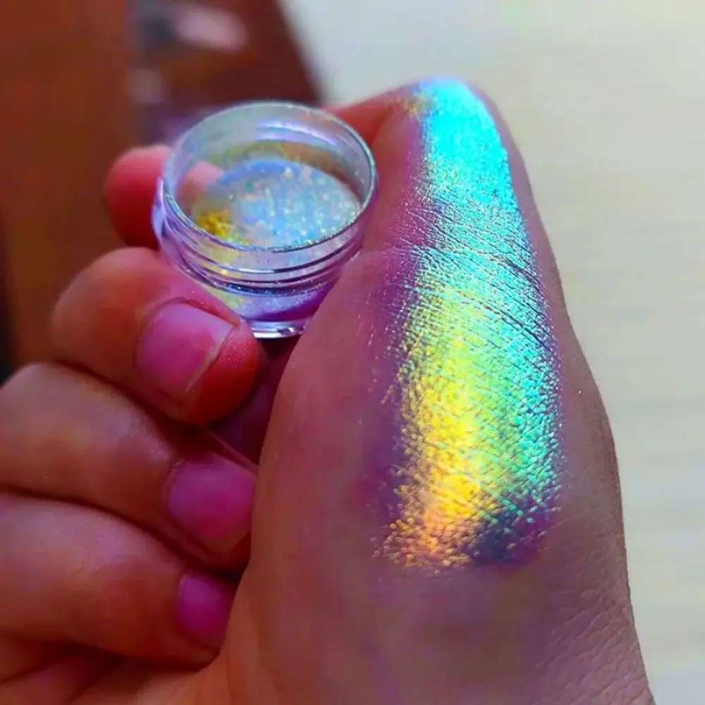 35 kolorów Phantom Chameleon holograficzny proszek lustrzany Net1-2g kolorowe magiczne lustro proszek do…