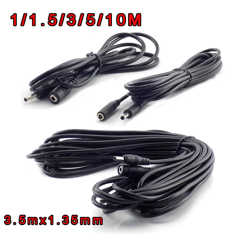 3,5 mm x 1,35 mm męski na żeński 5 V 2A DC przedłużacz kabla zasilającego złącze adaptera do kamery CCTV… 3,5 mm x 1,35 mm męski na żeński 5 V 2A DC przedłużacz kabla zasilającego złącze adaptera do kamery CCTV…