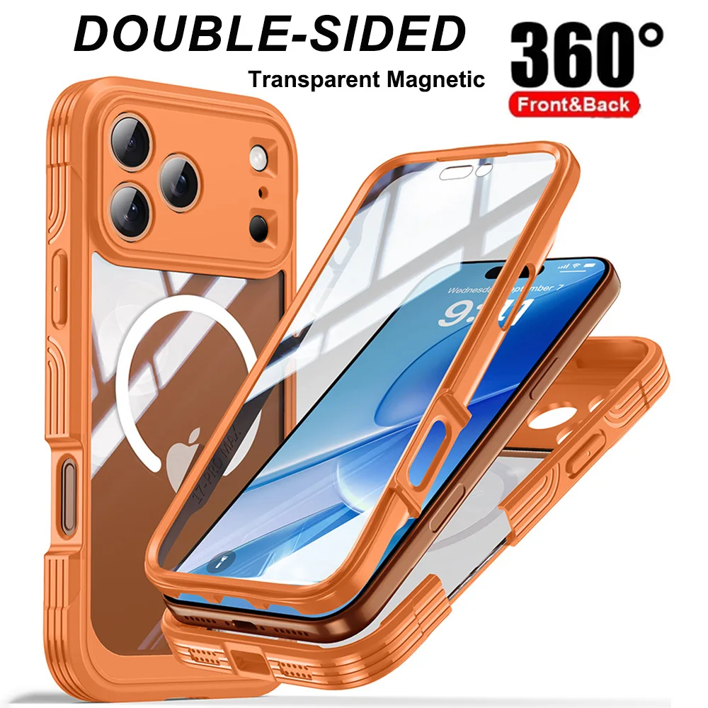 360 ° W pełni chronione, dwustronne, przezroczyste etui magnetyczne do iPhone’a 17 Pro Max i Air, kompatybilne… 360 ° W pełni chronione, dwustronne, przezroczyste etui magnetyczne do iPhone’a 17 Pro Max i Air, kompatybilne…
