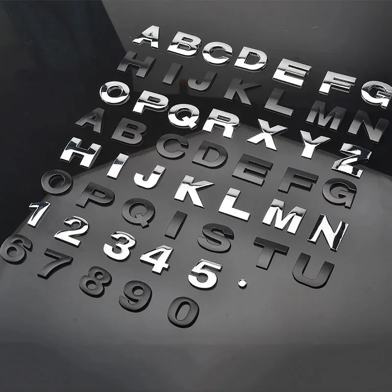 3D metalowe litery DIY stylizacja alfabet z naklejkami i numerami etykietowanymi naklejki na samochód tylny… 3D metalowe litery DIY stylizacja alfabet z naklejkami i numerami etykietowanymi naklejki na samochód tylny…
