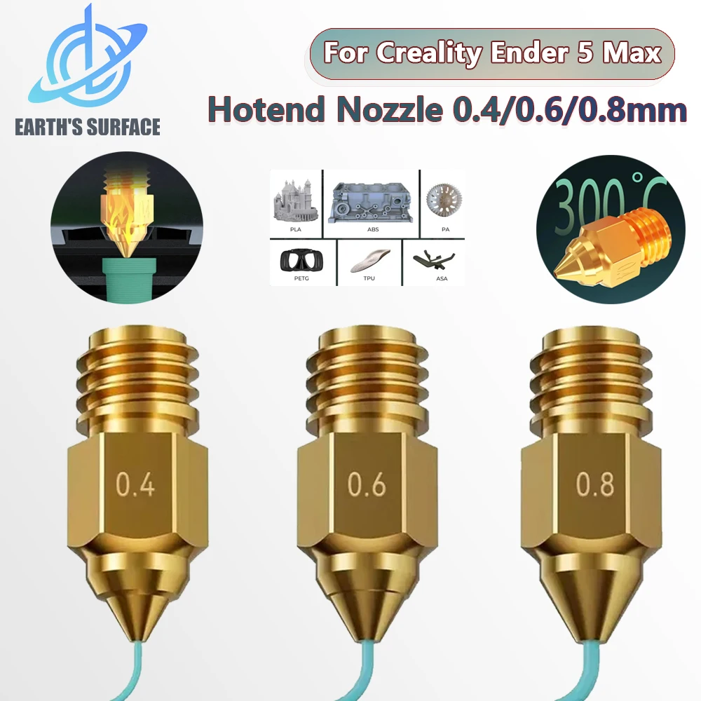 3D Printer Parts Hotend Nozzle for Creality Ender 5 Max High Speed High Thermal Conductivity High Hardness… 3D Printer Parts Hotend Nozzle for Creality Ender 5 Max High Speed High Thermal Conductivity High Hardness…