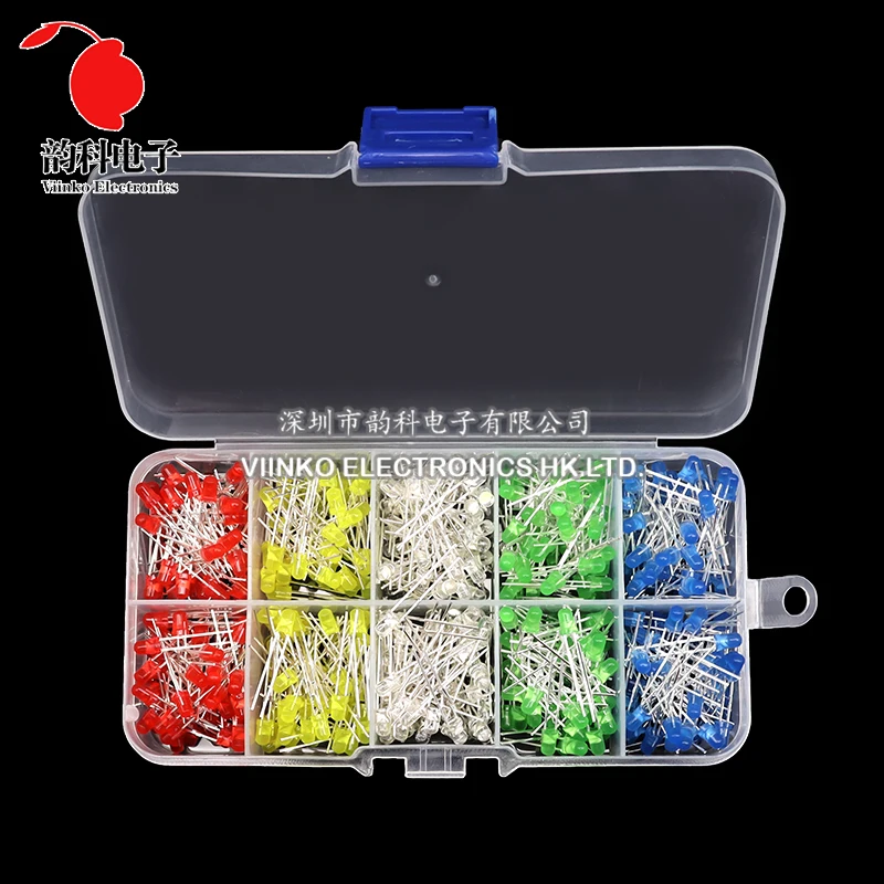 3MM 5MM Diody elektroluminescencyjne Zestaw elektroniki Pudełko F3 F5 Dioda LED Różne zestawy Biały Zielony…