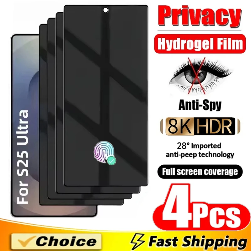 4 szt. Folia hydrożelowa chroniąca prywatność do Samsunga S23 S22 S21 S24 S25 Ultra S20 FE S9 S8 S10 Plus…