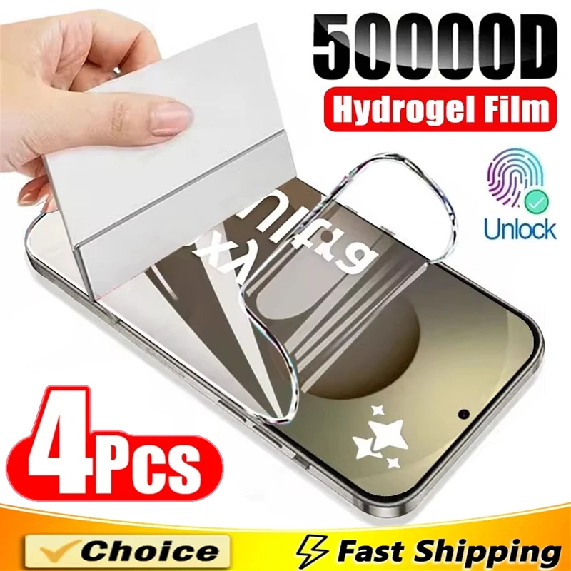 4 szt. folii hydrożelowej do Samsunga S23 S22 S21 S24 S25 Ultra S8 S9 S10 Plus S20 FE, ochraniacz ekranu do…