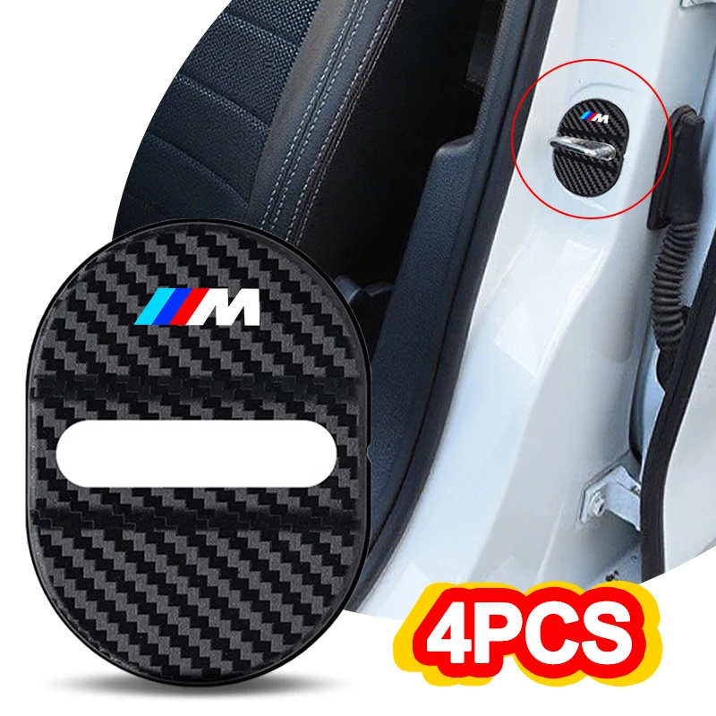 4 szt. Karbonowe nakładki tłumiące drzwi samochodu, osłony zamków drzwi ABS do BMW M M3 M5 M6 X3 E46 E90 E39… 4 szt. Karbonowe nakładki tłumiące drzwi samochodu, osłony zamków drzwi ABS do BMW M M3 M5 M6 X3 E46 E90 E39…