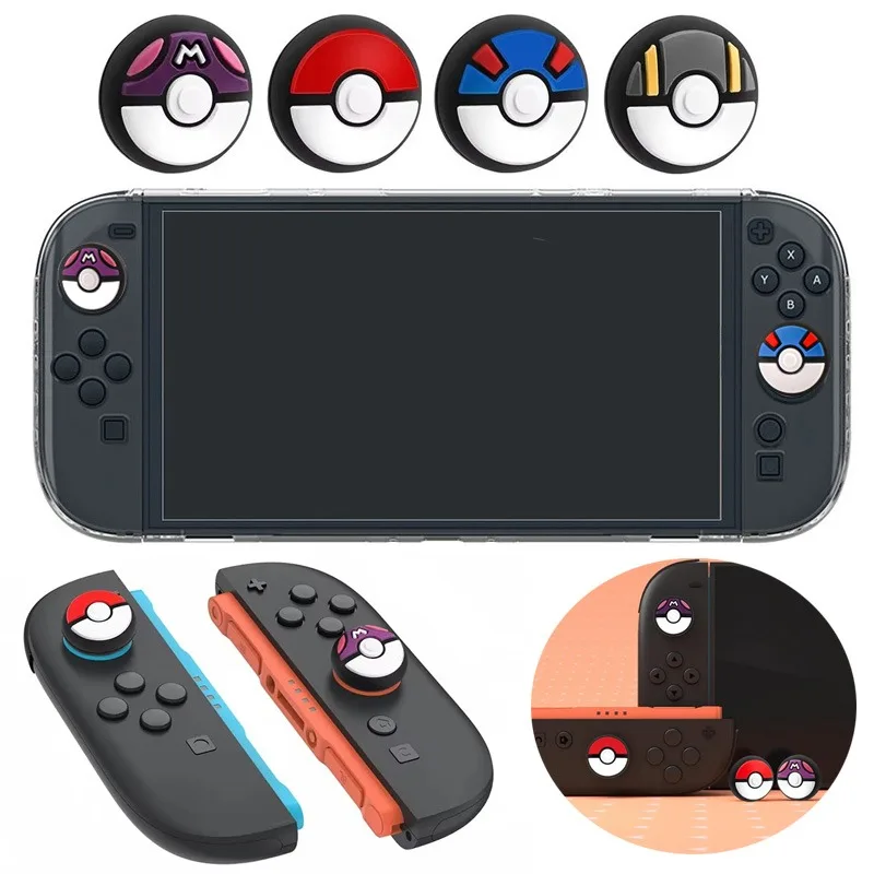 4 szt. Silikonowe nakładki na palec w kształcie kuli Pokeball z kreskówki do Nintendo Switch 2 Joy-Con… 4 szt. Silikonowe nakładki na palec w kształcie kuli Pokeball z kreskówki do Nintendo Switch 2 Joy-Con…